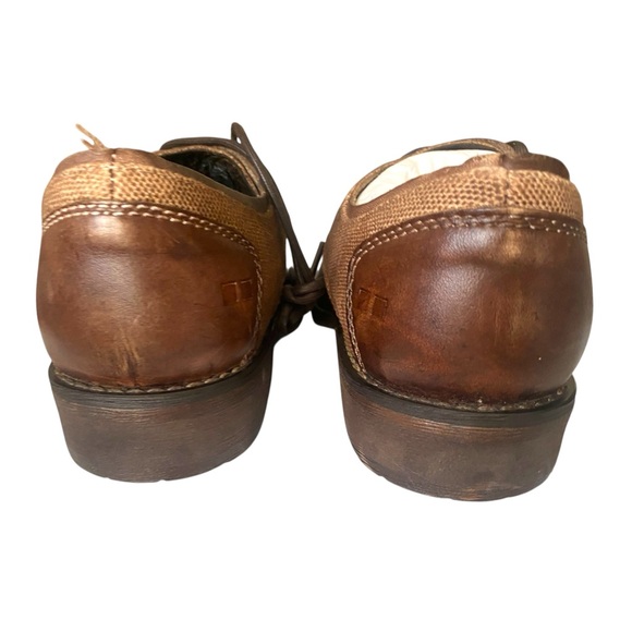 BED|STU Bed Stu Brown Canvas Leather Cap Toe Distressed Leather Oxfords Men\'s 8 main image 10